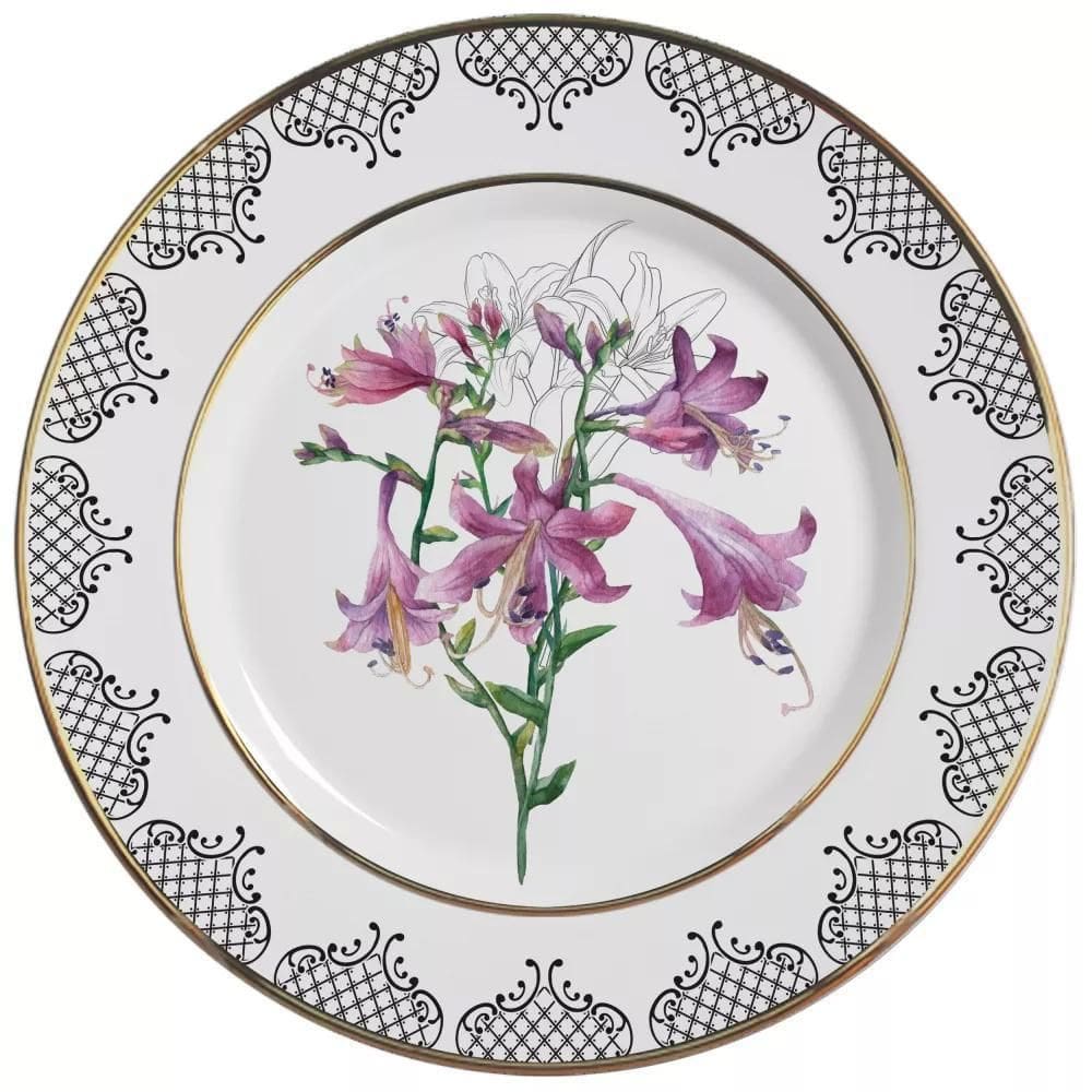 Conjunto 6 Pratos Rasos Amália Alleanza Cerâmica 29cm