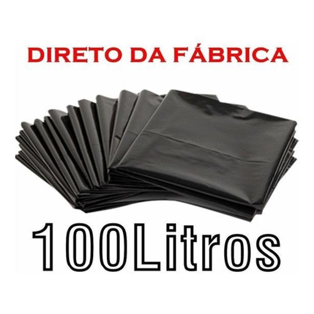 Saco De Lixo 100 Litros 100 Unidade Resistente P/