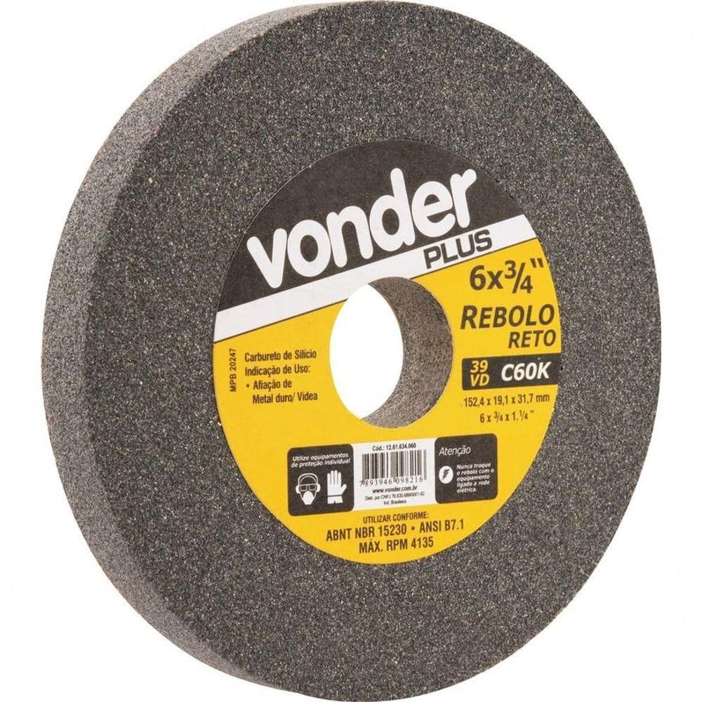 Rebolo Reto 152,4x19,0x31,8 G60 Verde Para Vídea 39cvd - Von