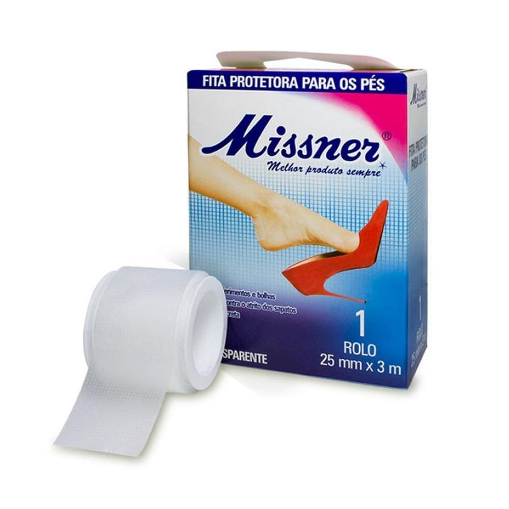 Fita Protetora Para Pés Transparente Missner - 10 Unidades