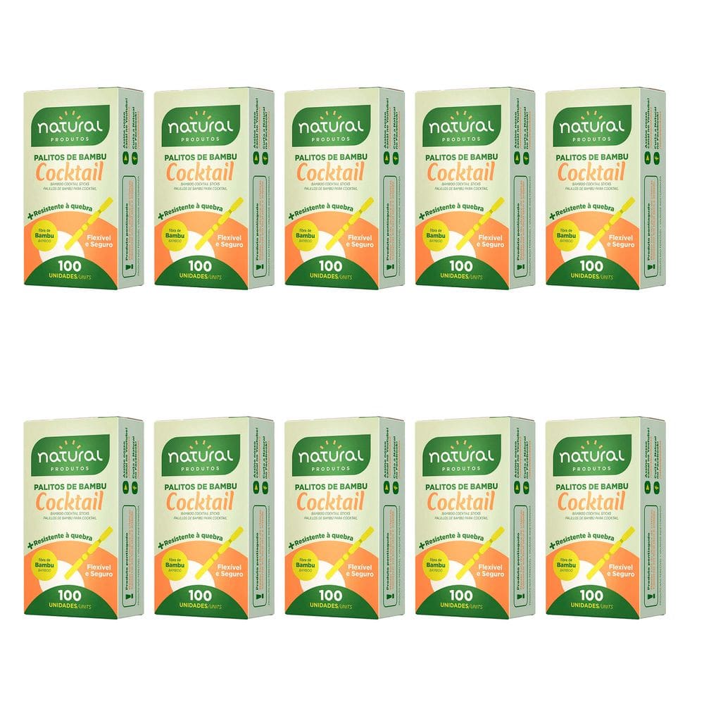 Palito de Bambu Cocktail Natural Produtos 1000 Unidades