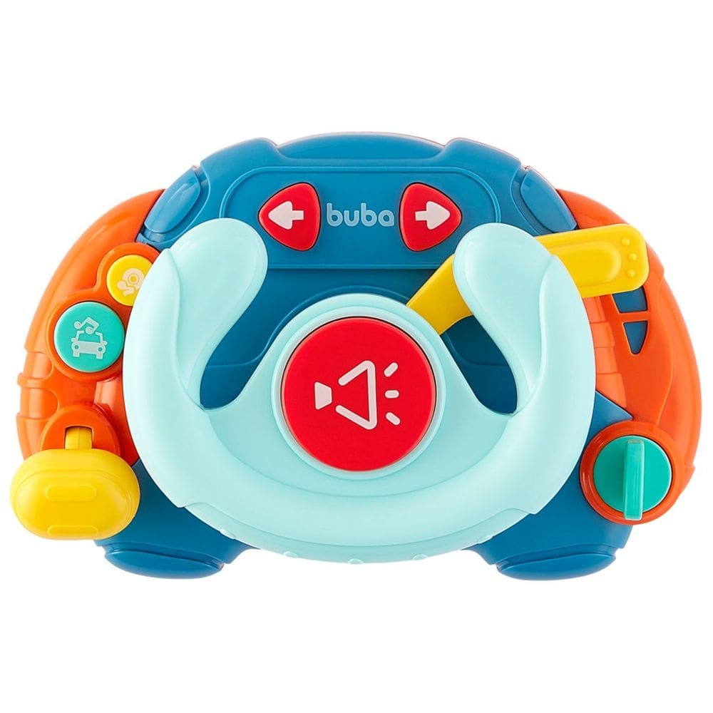 Volante Interativo Brinquedo Chave Som de Partida Músicas e Luzes +6m Buba
