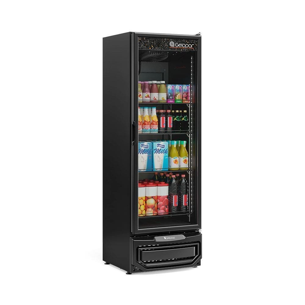 Expositor vertical GRV45LB 445L Preto Gelopar 220V