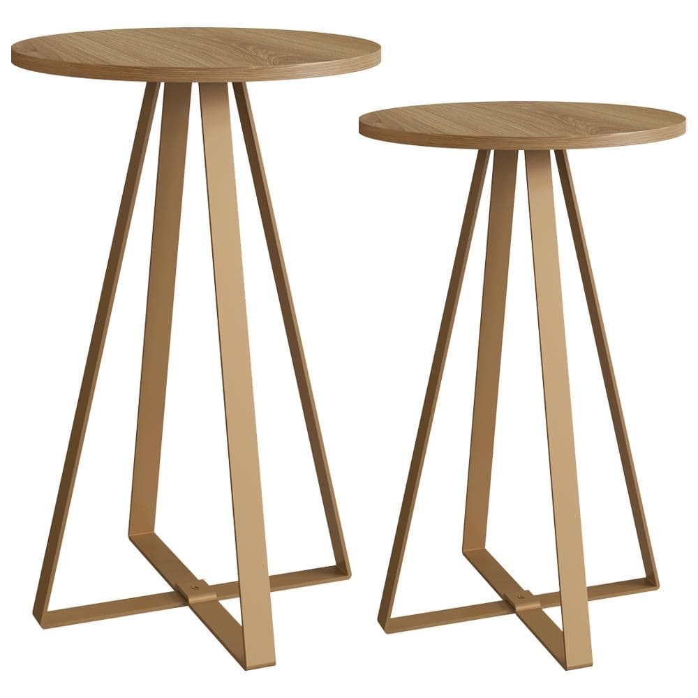 Conjunto 2 Mesas Laterais Sala Estar 27958 Artesano