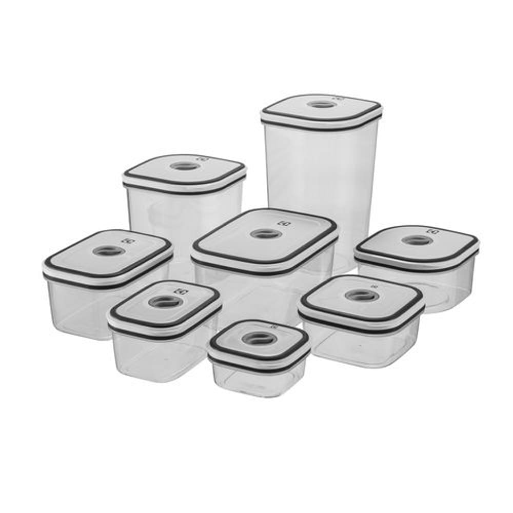 Kit de Potes Electrolux Herméticos 8 Unidades Branco e Cinza