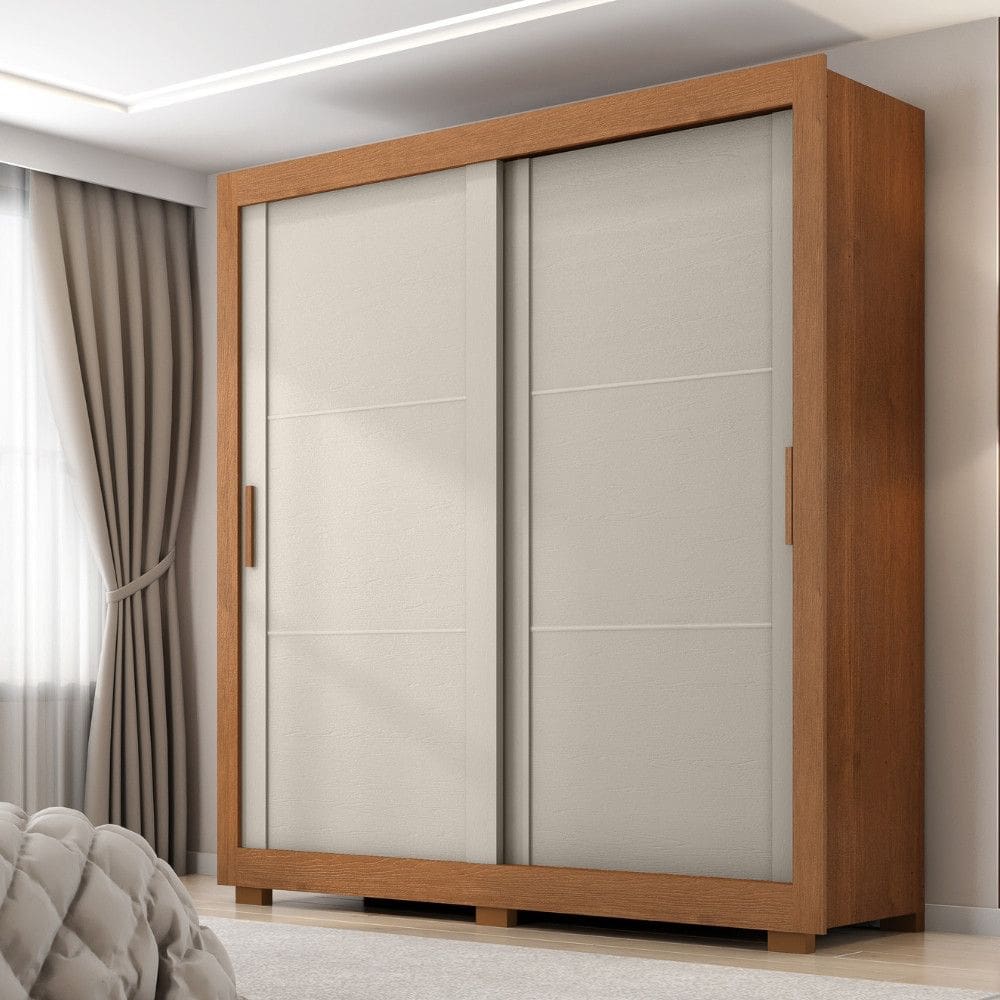 Guarda Roupa Casal 2 Portas de Correr 4 Gavetas Titanium Zanzini