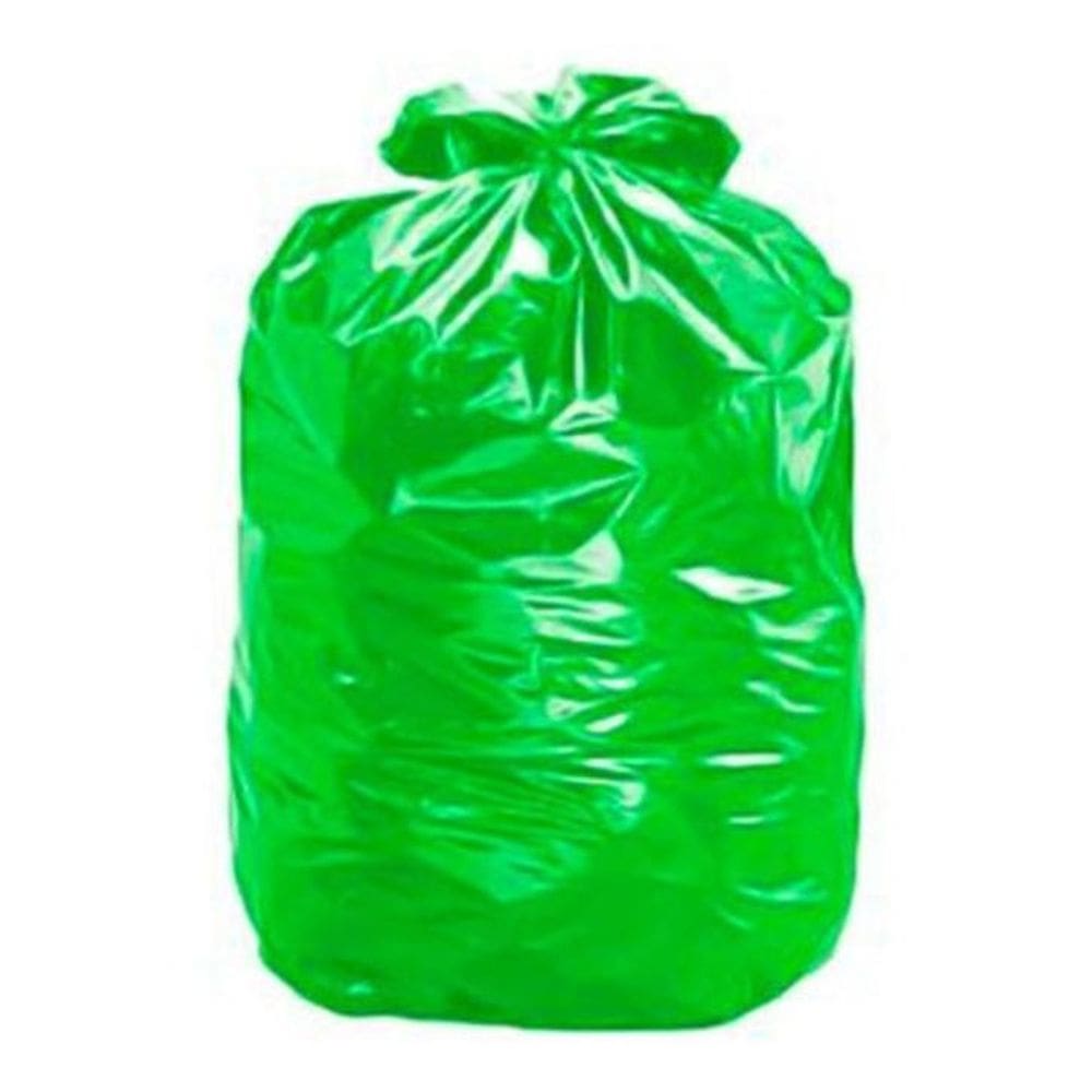 Saco Para Lixo Verde 60X70X003 60L Com 100 Unidades -Plastil