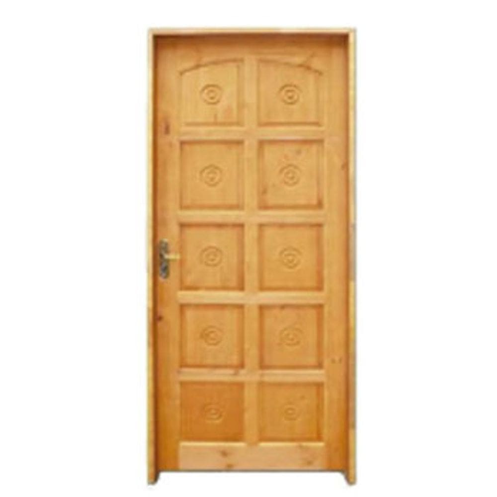 Porta De Madeira Maciça Torneada Completa 2.15x0.86 Lado Esqierdo
