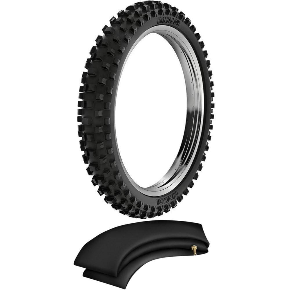 Kit Pneu Biz 125 Trilha Off Road 60/100-17 33m Dianteiro Sh31 Rinaldi + Camara