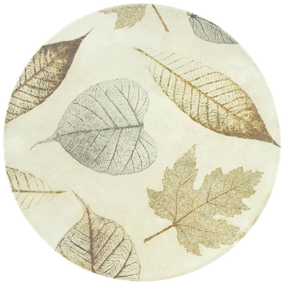 Prato Sobremesa Porcelana 20Cm Folhas