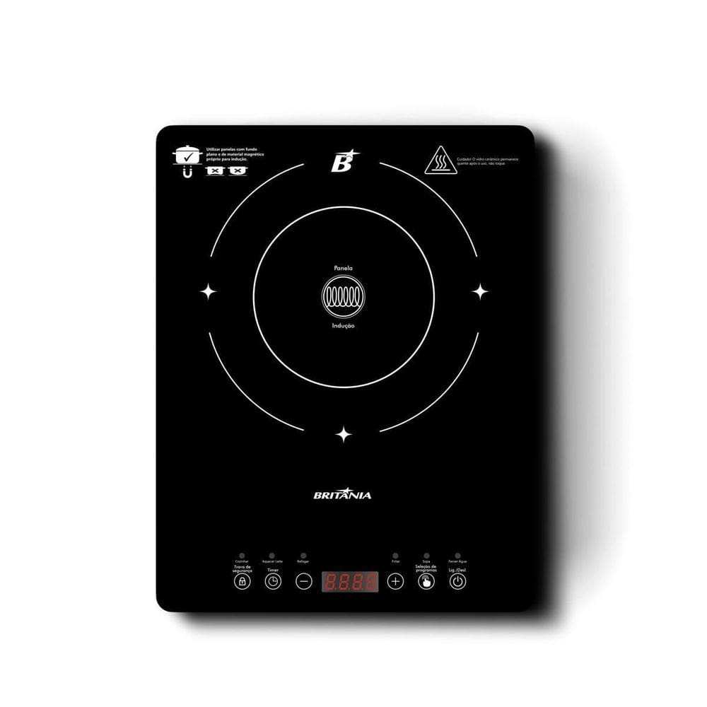 Cooktop de Indução Britânia Portátil Painel Touch BCTE10A