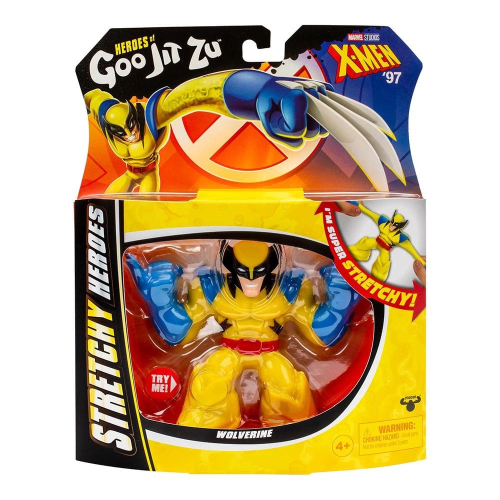 Boneco Elástico Wolverine de 11cm - Goo Jit Zu X-Men `97