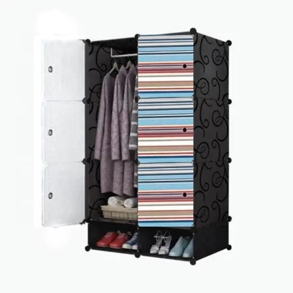 Armario Modular Roupa Organizador Guarda Arara Cabideiro Estante Sapateira Portas Compacto
