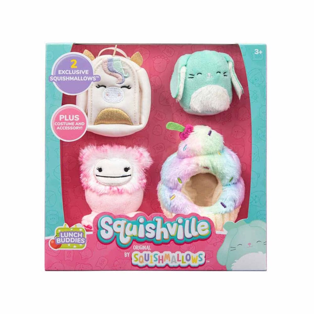 2 Pelúcias Com Acessórios Lunch Buddies - Squishville