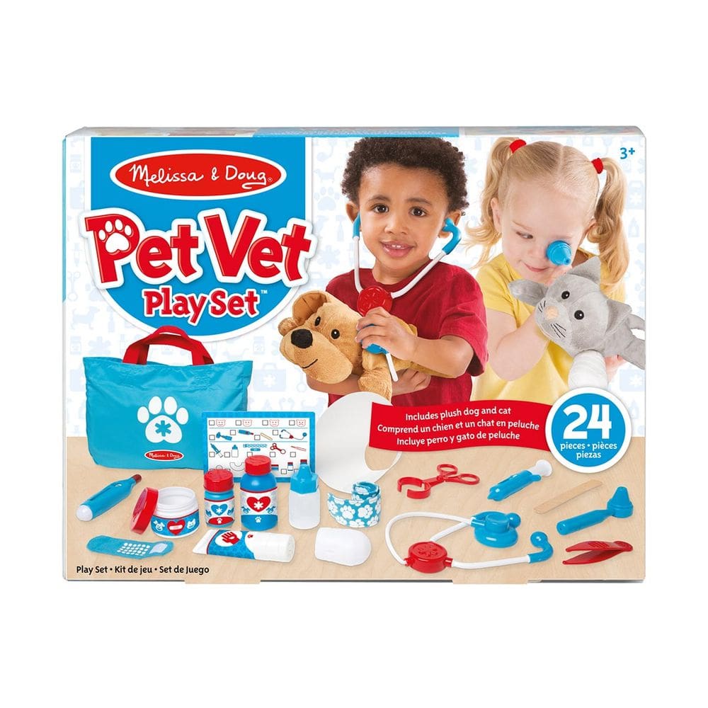 Playset Veterinário com 2 Pelúcias - Melissa & Doug