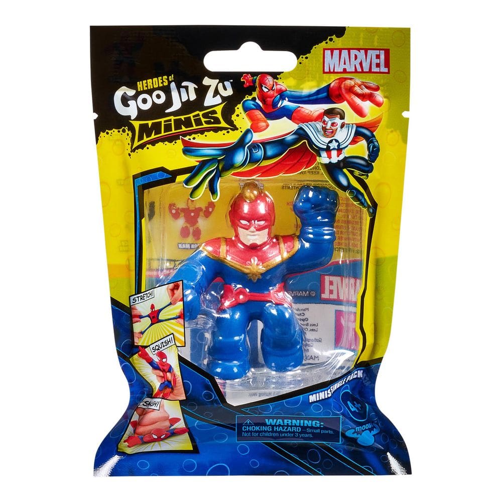 Boneco Elástico Que Estica Capitã Marvel - Goo Jit Zu
