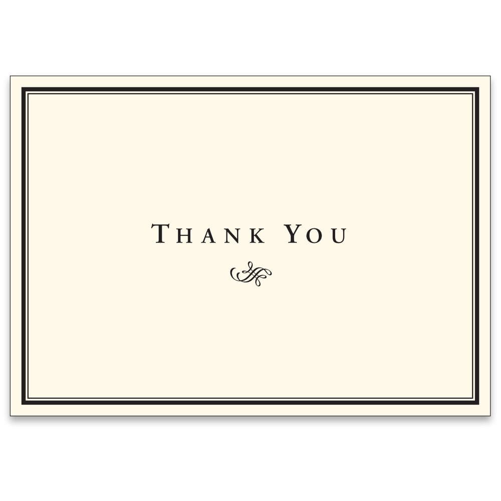 Cartões de agradecimento Superfine Printing 25 Cream com envelopes