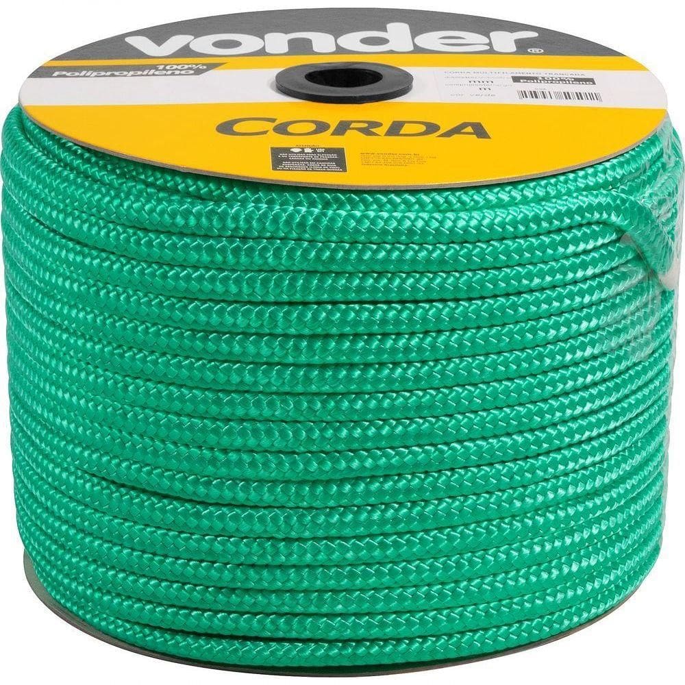 Corda Multifilamento Trançada 10mm 190m Verde Carretel - Von