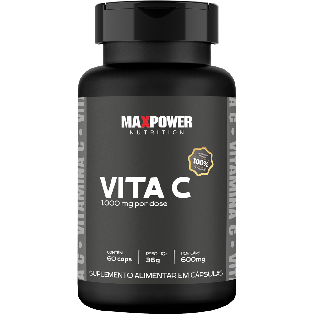 Vita C Max Power 60 Cápsulas 1.000mg Por Dose - 600mg