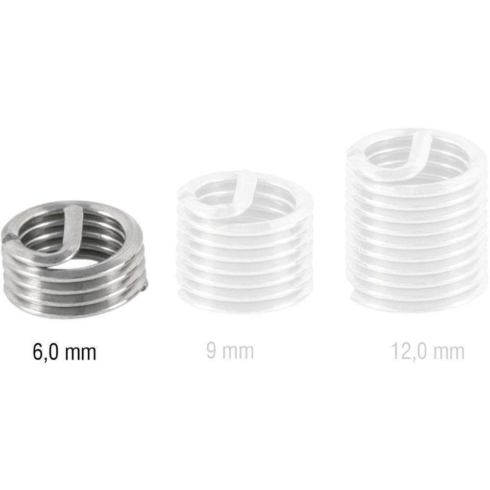 Inserto Roscado M6 X 6 Mm Com 10 Peças Vonder