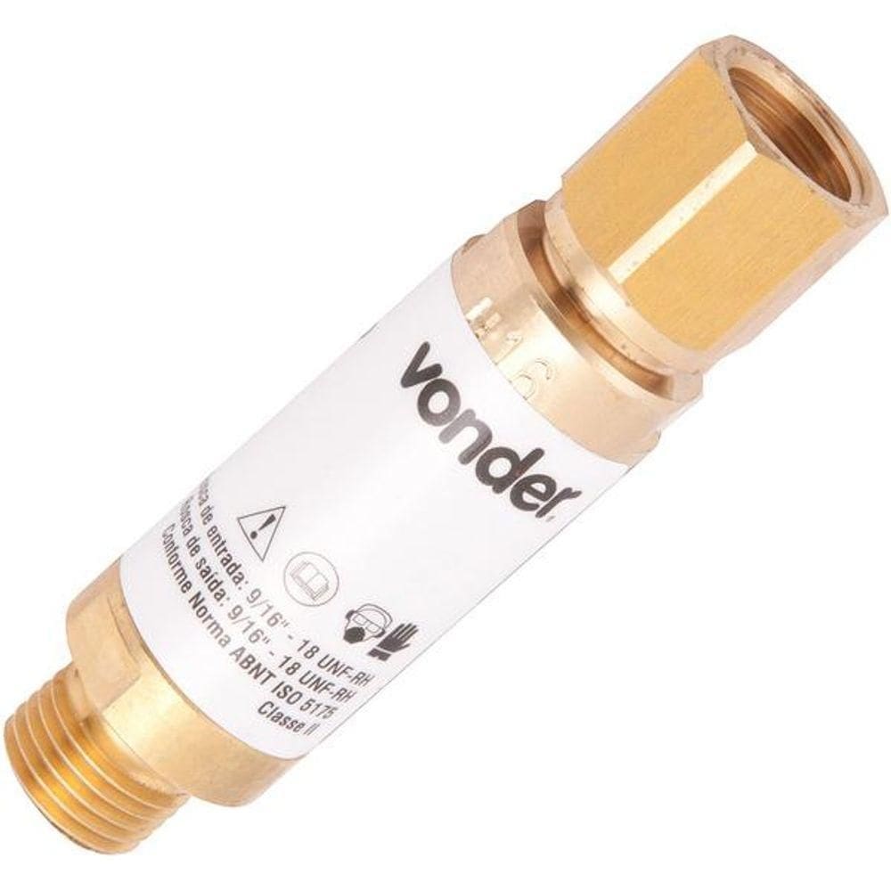 Válvula Corta Fogo Oxigênio Para Regulador Vcf674ro Vonder