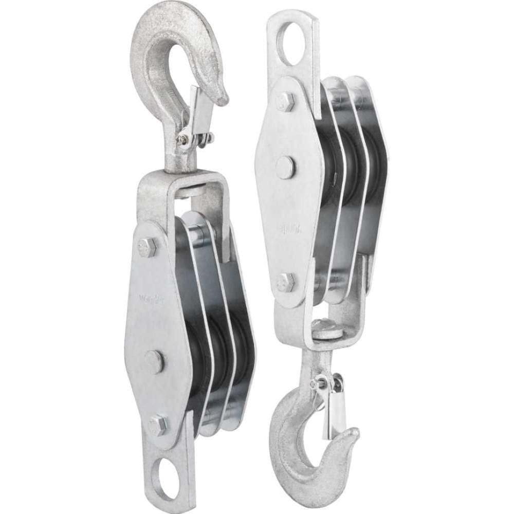 Moitão Cadernal 650kg 3 Roldanas 45x10mm Com 2 Peças Vonder