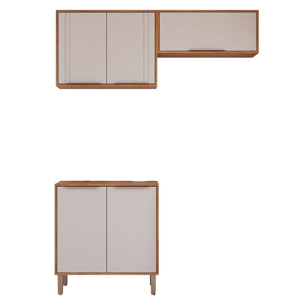 Kit Armário Aéreo Cozinha Compacta Áurea 160cm e Balcão