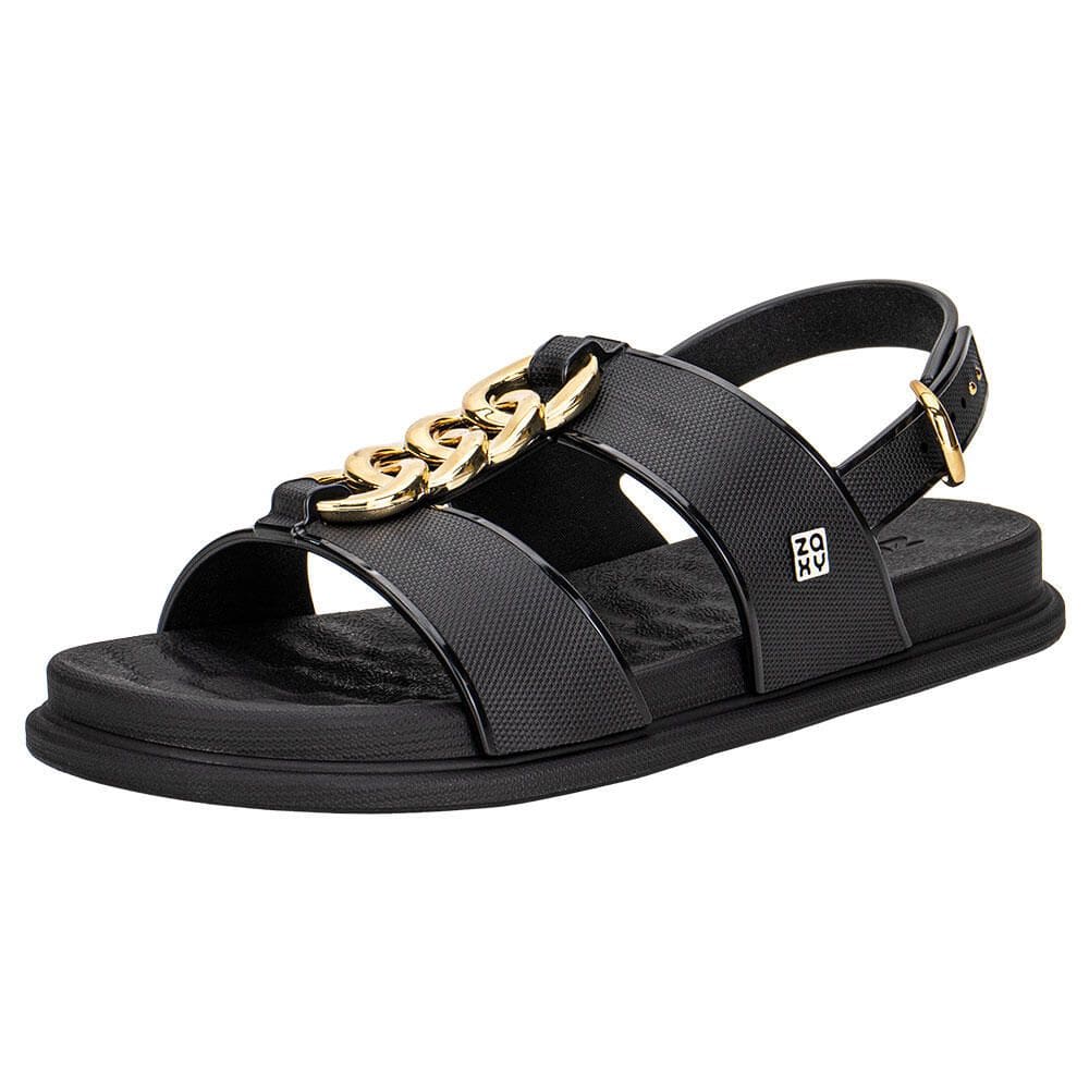 Sandália Feminina Flat Glam Zaxy 19222