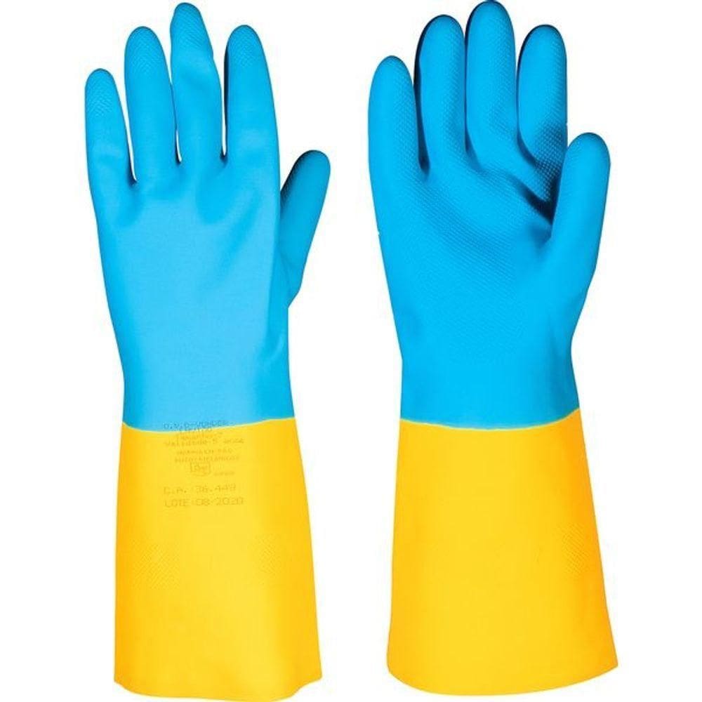 Luva Latex-neoprene Peq Amarela-azul - Vonder