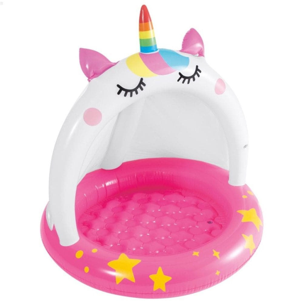 Piscina Inflável Catcorn Unicórnio Com Cobertura 45L Intex 58438