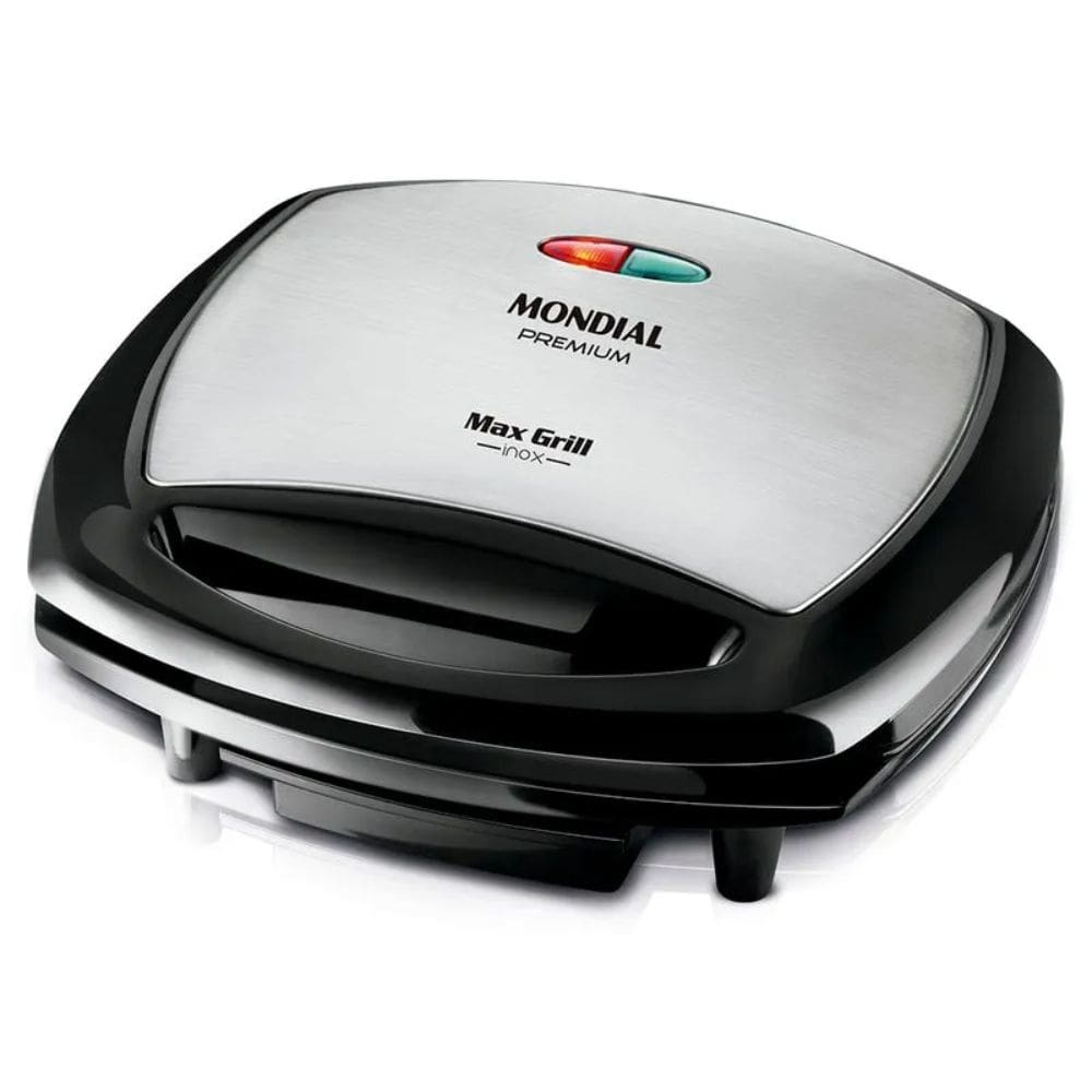 Grill Mondial Max Premium 2 em 1 com Revestimento Antiaderente 1200W Preto/Inox 220V - G-07