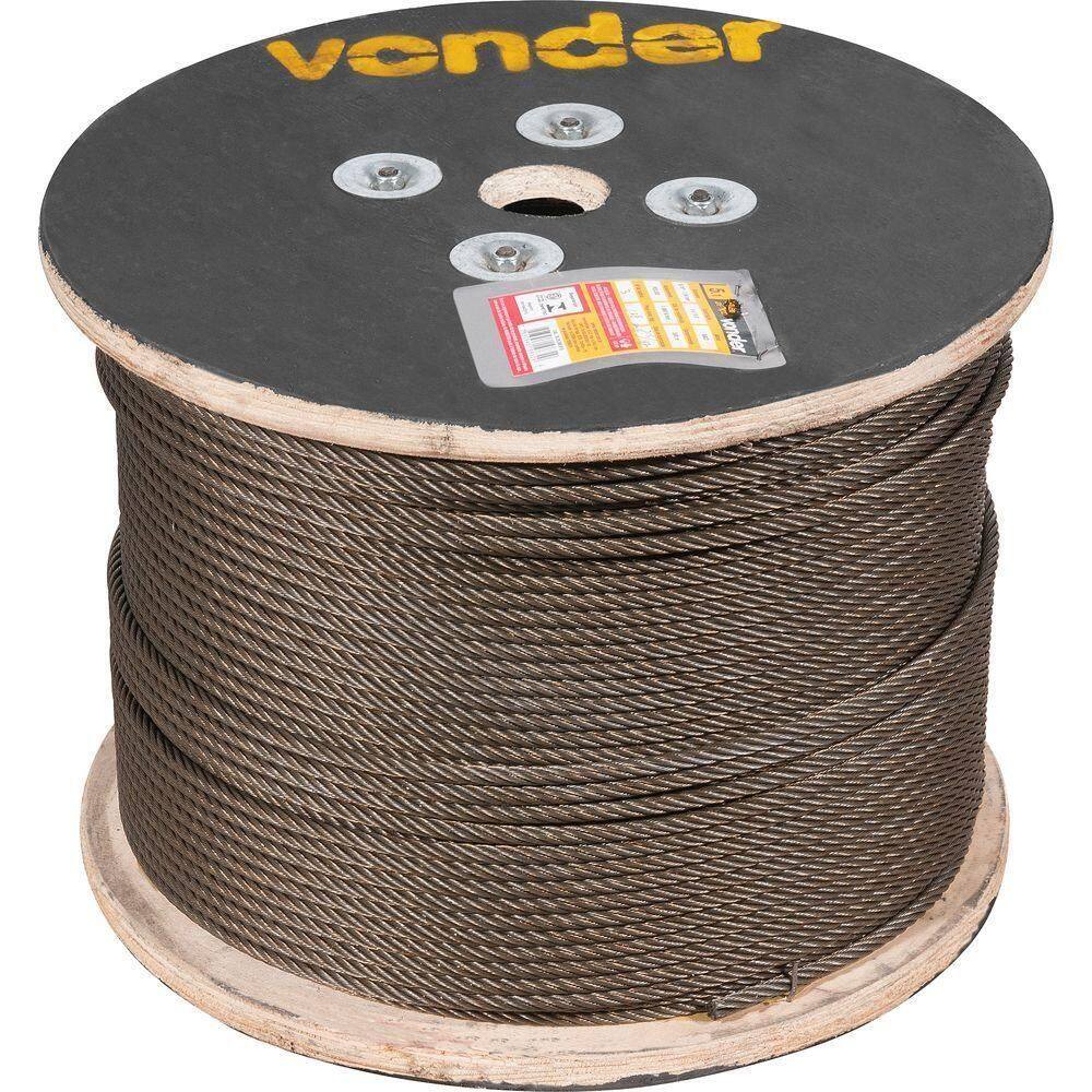 Cabo Aço Polido Aa Cabo Independente 9,53mm 3-8 6x19s Vonder