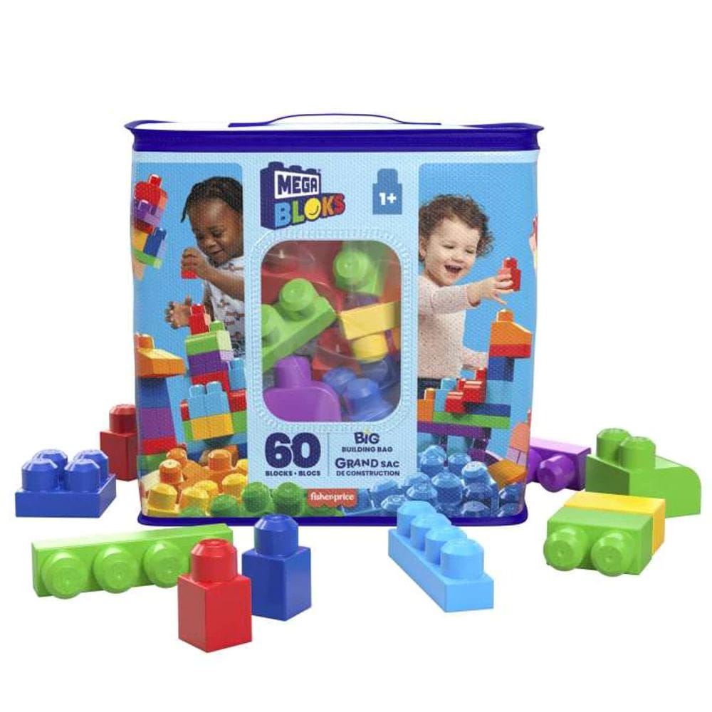Mega Bloks Blocos de Construção Bolsa de Construção de 60 peças azul - Mattel DCH55