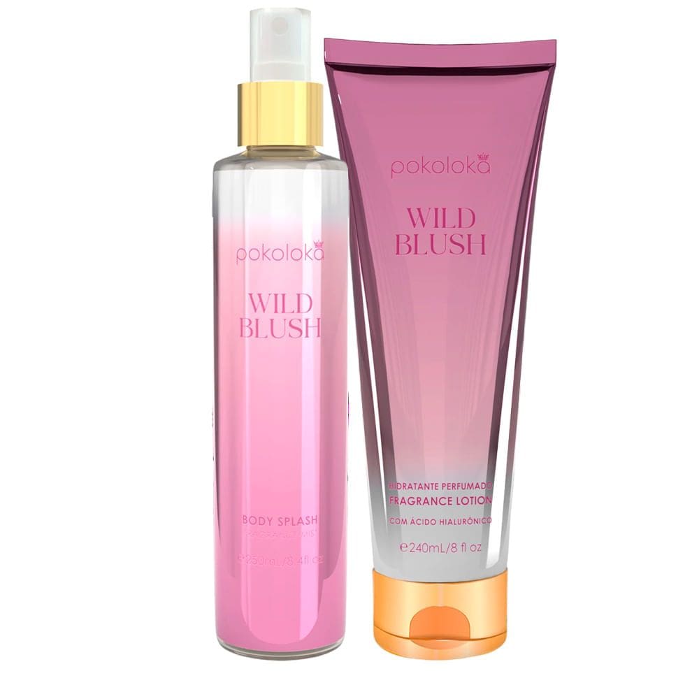 Pokoloka Kit Loção Body Splash Wild Blush 250ml + Body Lotion 240ml