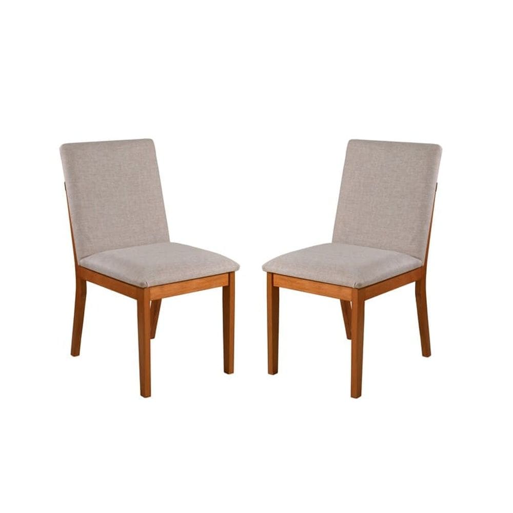 Cadeiras Madeira Maciça Estofada - Girassol - Harmonia Salas