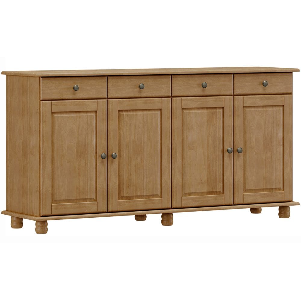 Aparador Buffet Para Sala de Jantar 4 Portas 4 Gavetas Rústico Lazuli F06 Freijó - Lyam Decor