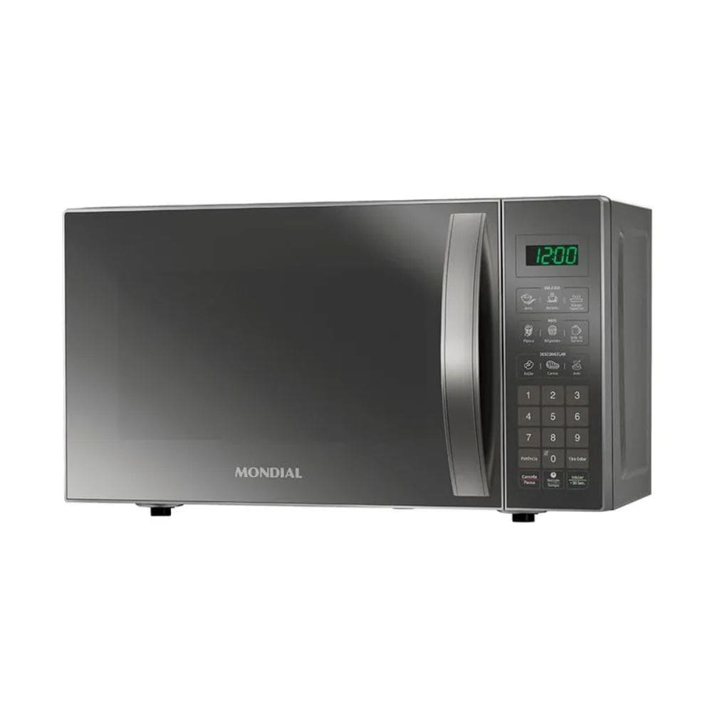 Microondas Mondial 21 Litros com Função Tirar Odor 1200W Espelhado 127V - MO-01-21-E