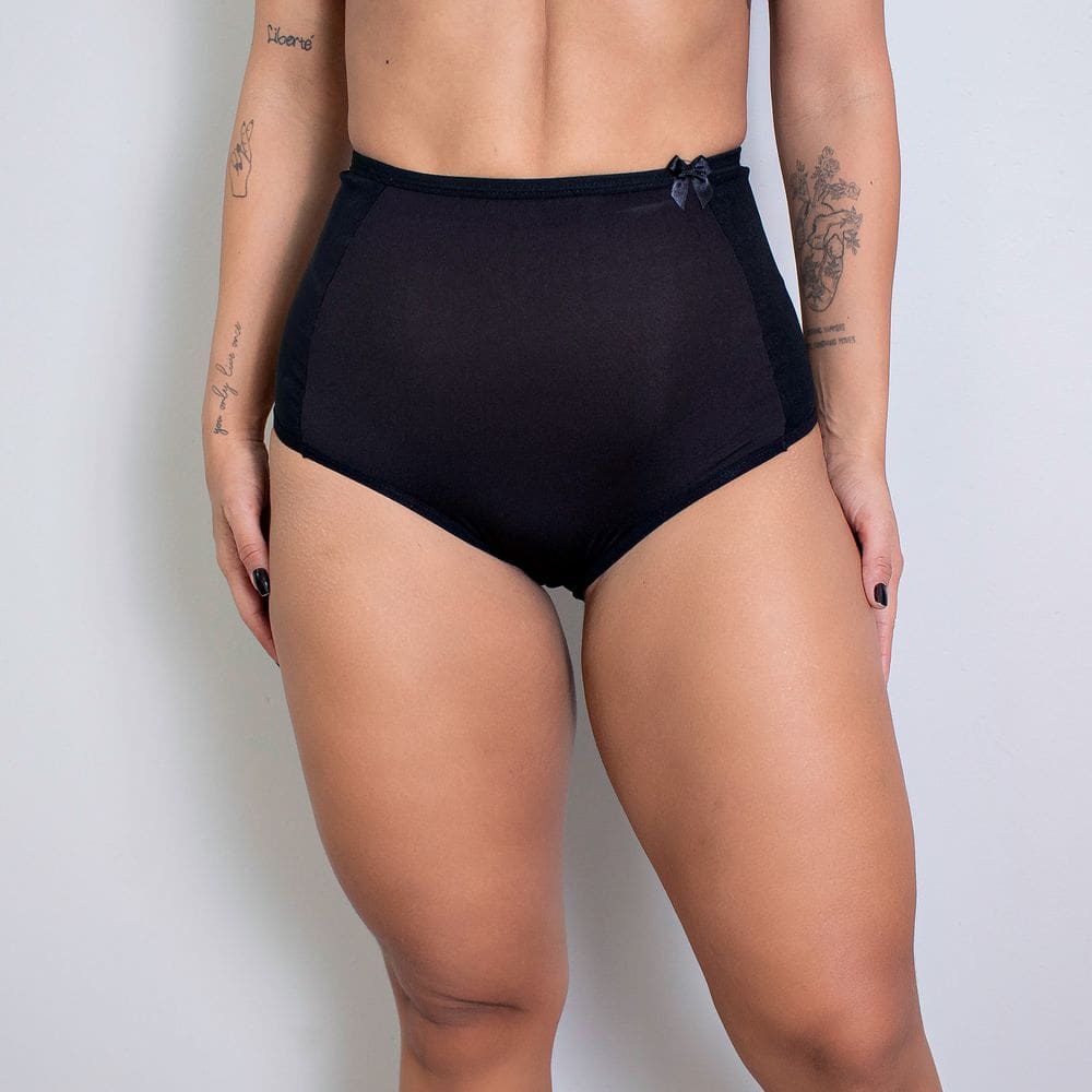 Kit 3 Calçola Cinta Modeladora Material Reforçado Cós Alto Aperta Barriga Pós operatório Tira Culote Redutora de Medidas