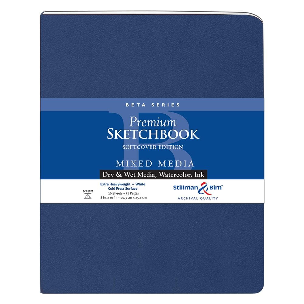 Caderno de esboços Stillman & Birn Beta Series, capa mole, 8x10cm, 270gsm