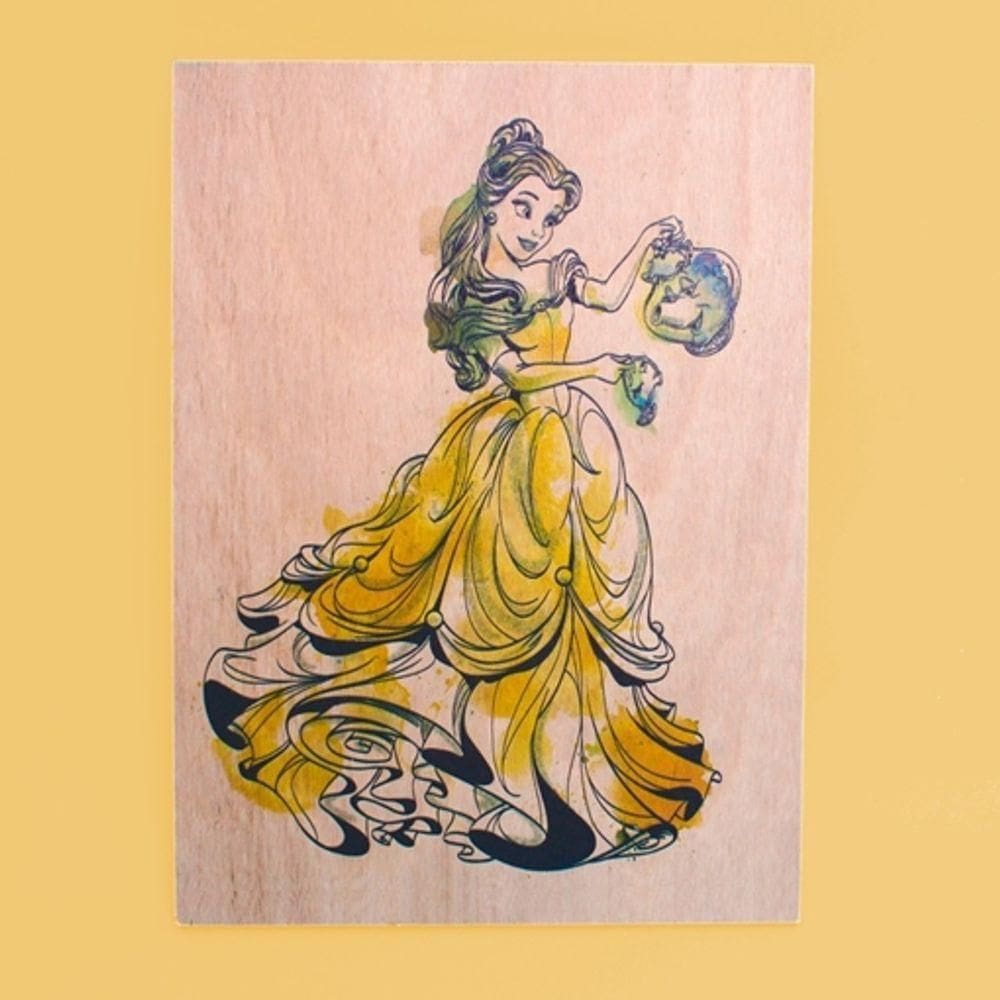 Quadro Decorativo Aquarela Princesas Disney - Bela Adormecida E Amigas