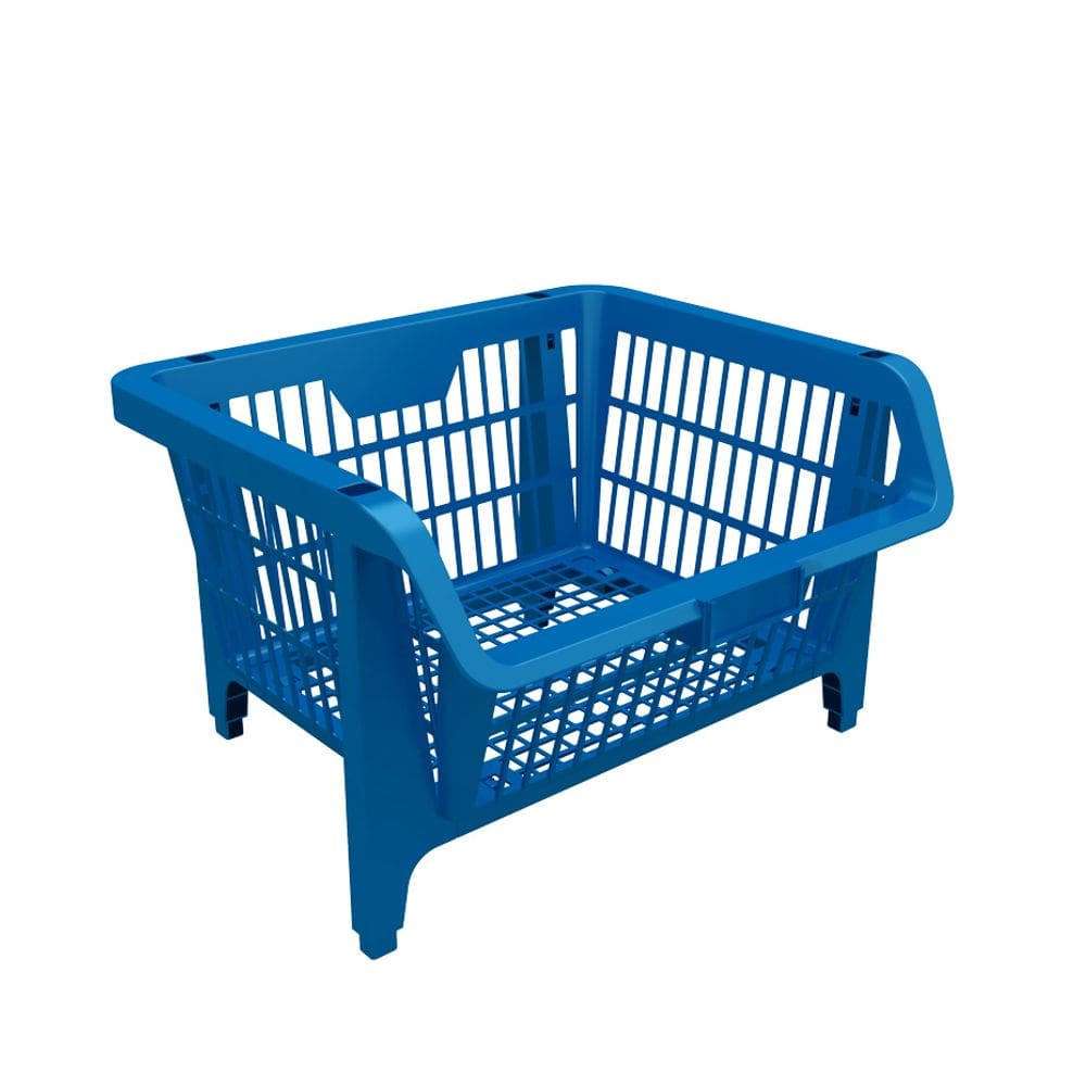 Kit com 5 Cesto Pequeno Expositor Empilhável e Prático Azul 42503 -  PRESTO