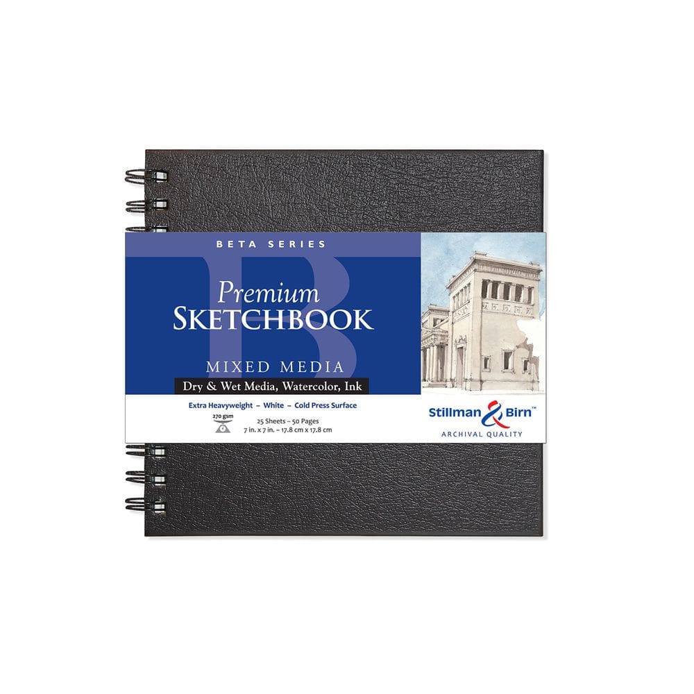 Caderno de esboços Stillman & Birn Série Beta Wirebound 7x7 270 g/m²