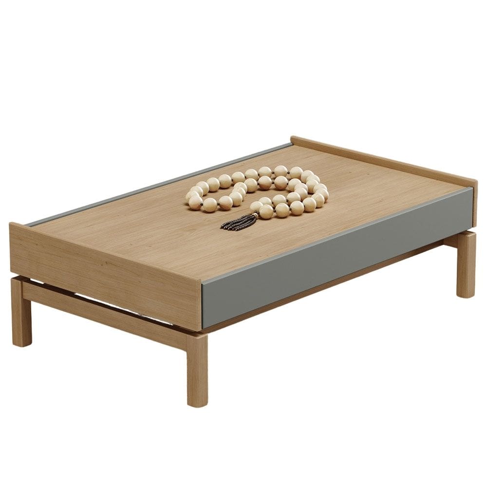 Mesa de Centro Para Sala de Estar Retangular Esdras F06 Oak Ferrolack - Lyam Decor