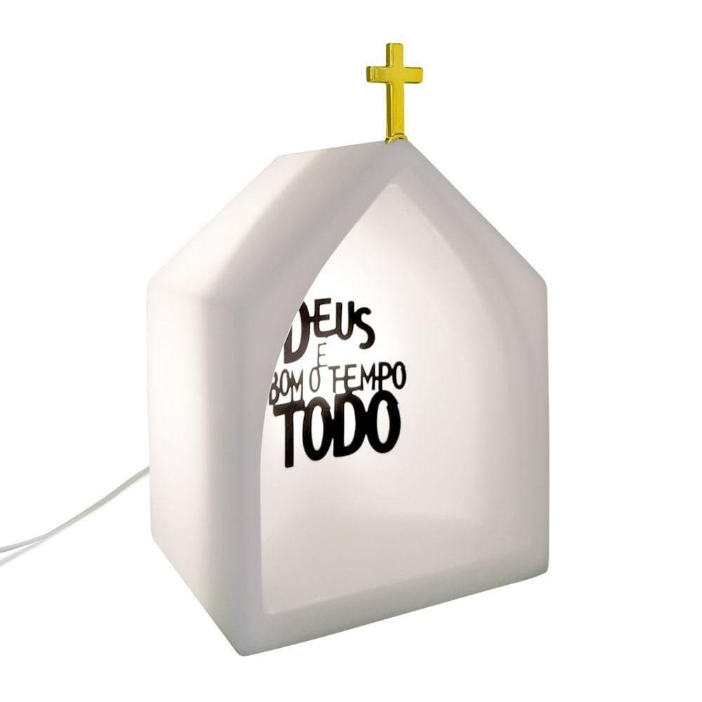 Oratório Iluminado Deus é Bom Com Iluminação Led E Design Elegante