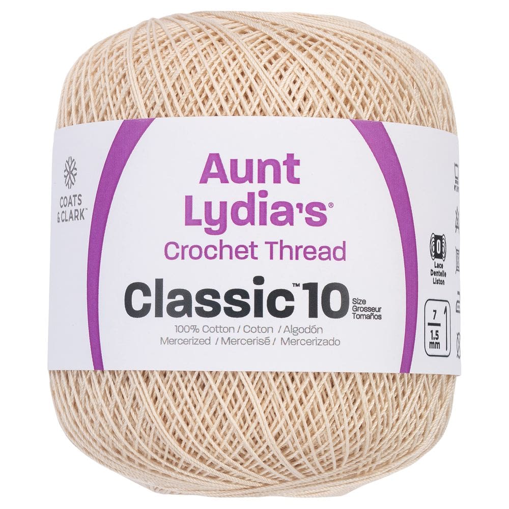 Linha de crochê Tia Lydia Coats Crochet Cotton Classic 10