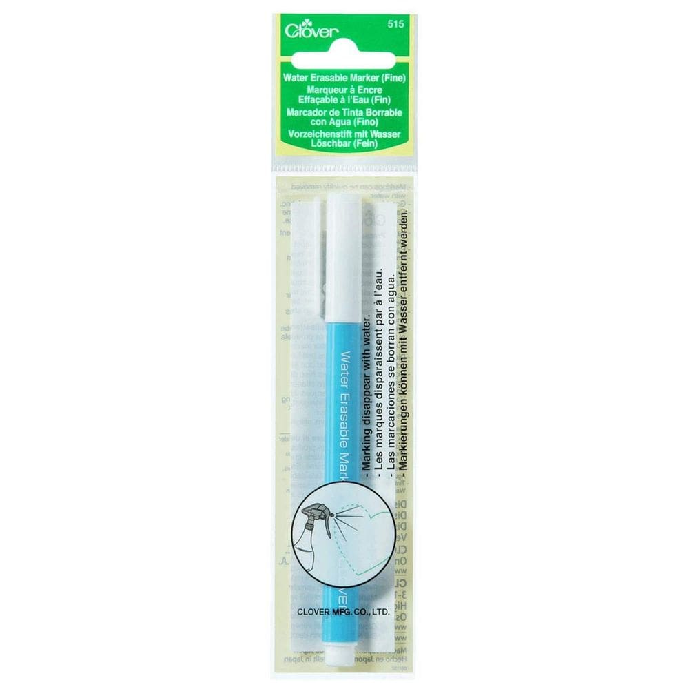Marcador solúvel em água Clover Fine-Blue para tecido
