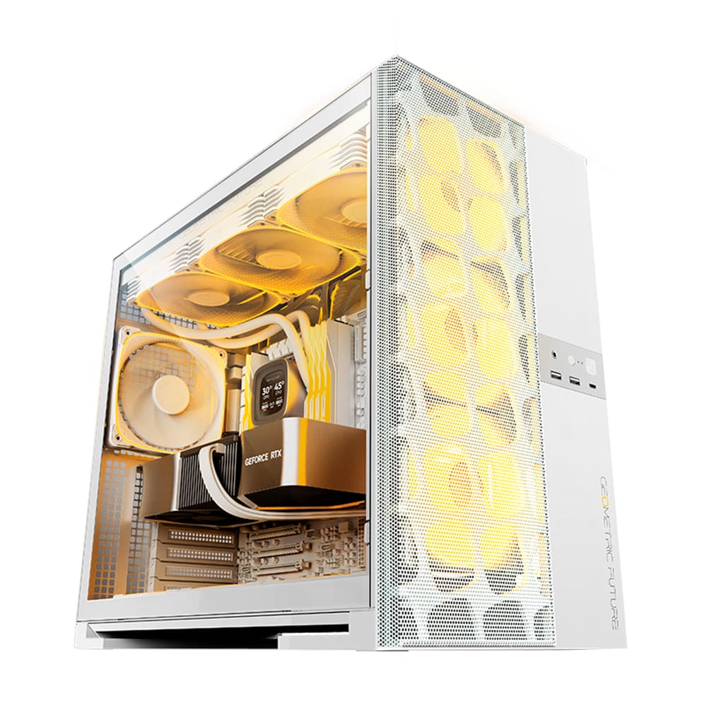 Gabinete Gamer Geometric Future Model 5 Vent Sem Fans Branco