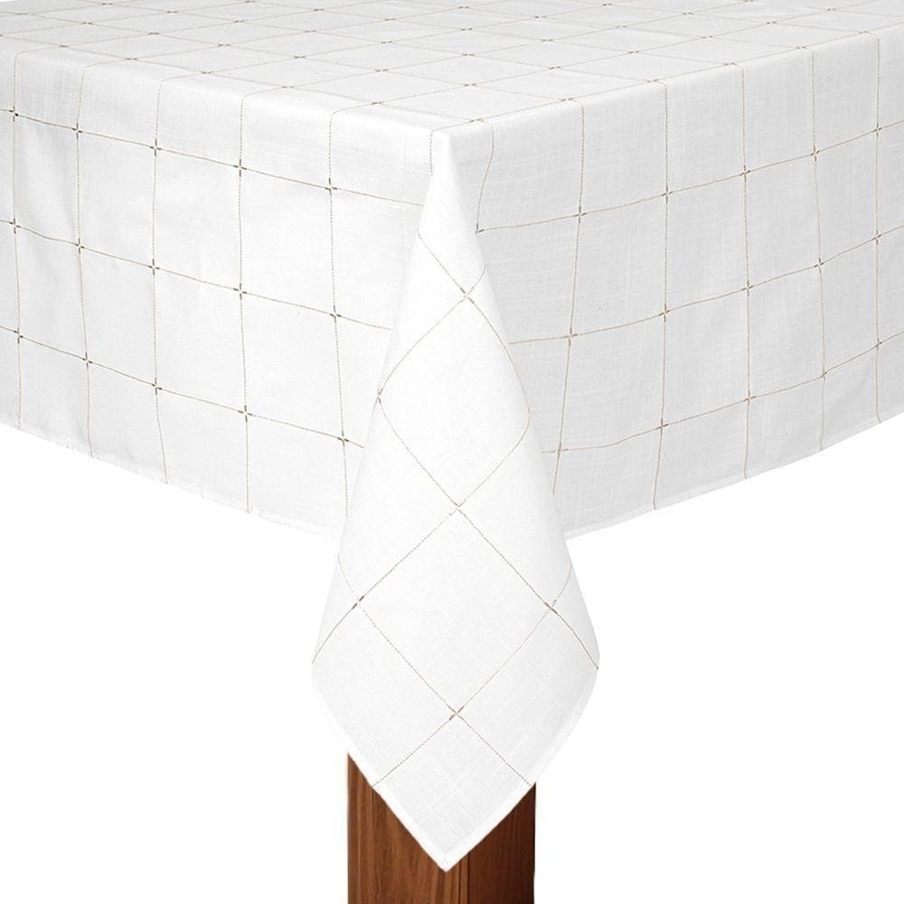 Toalha De Mesa Copa E Cia Unité Sirius Branco - 8 Lugares Quadrada 220 X 220 Cm