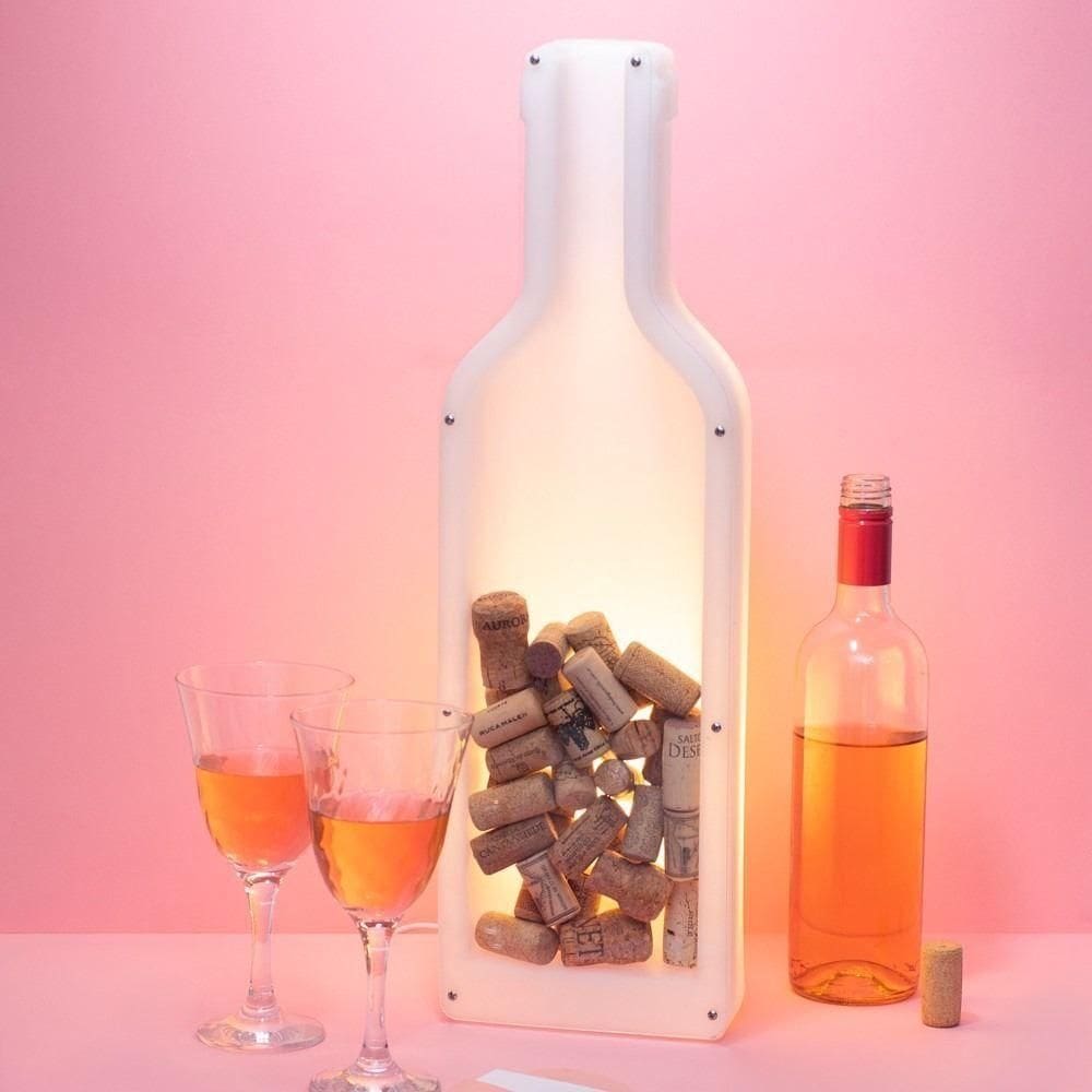 Luminária Creativa Para Rolhas - Decoração Elegante E Funcional Para Aficionados Por Vinho