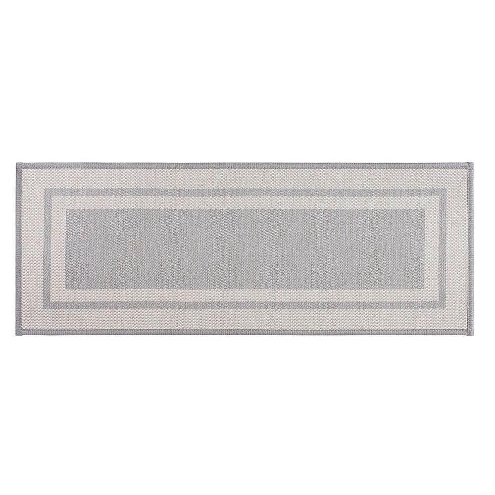 Tapete Copa E Cia Sense Textile Jacquard Geo Grafite - 45 X 120 Cm